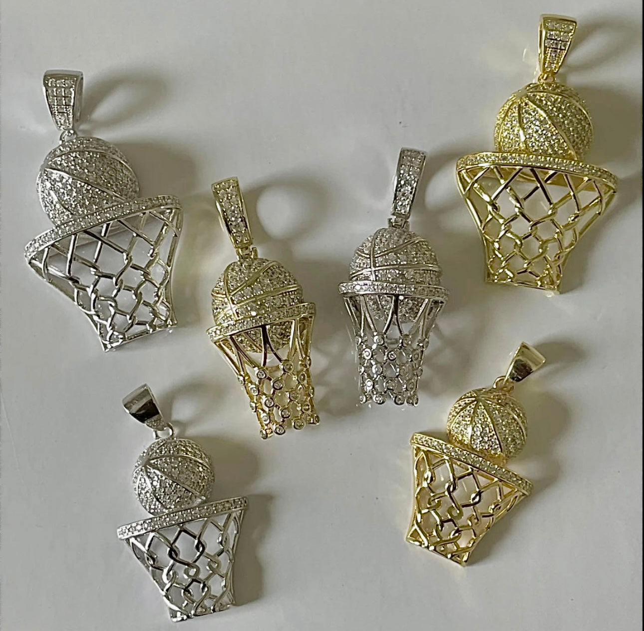 Basketball & Football Pendants Chain Included